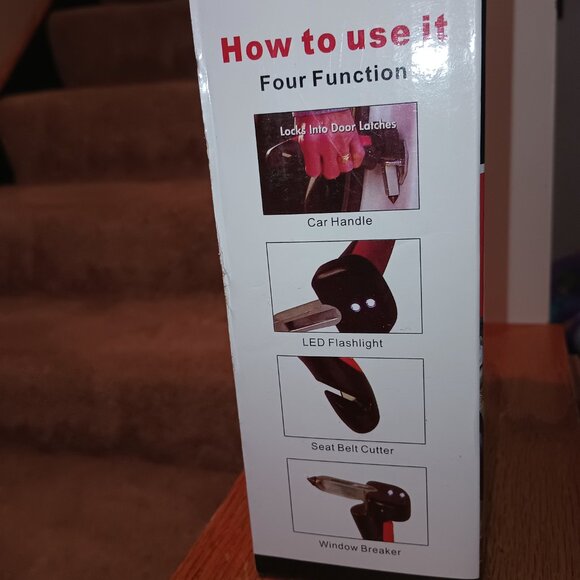 NEW Car Handle Cane Standing Support Window Breaker Seat Belt Cutter Fla… - Picture 8 of 8